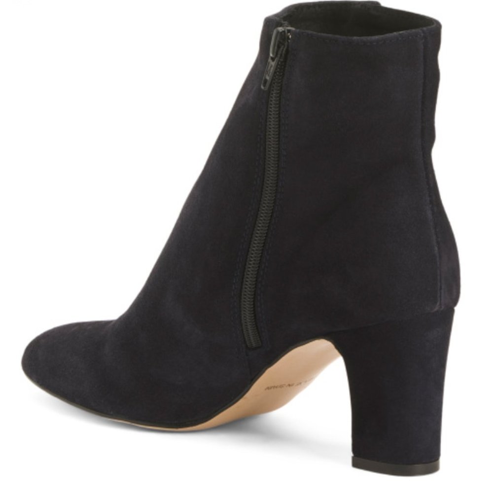 New HELENE ROUGE Suede Ankle Heel Women's Boots Black Size 38  MADE in SPAIN - Picture 3 of 7